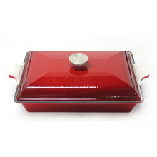 cast iron cookware square casserole roaster enameled baking dish pan